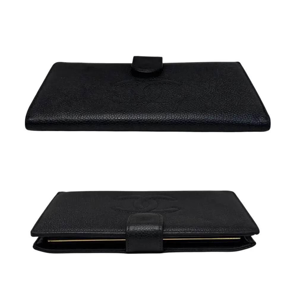 CHANEL Black Cavier CC Leather Long Wallet - Picture 7 of 10
